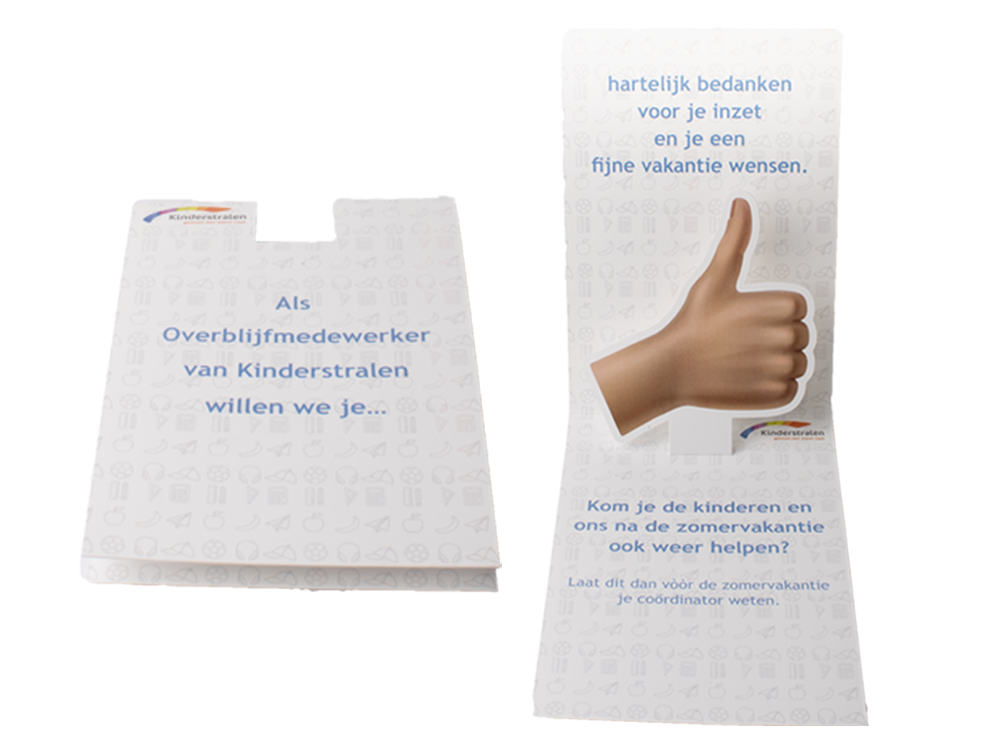 How Kinderstralen inspired daycare workers with a Pop-up Card